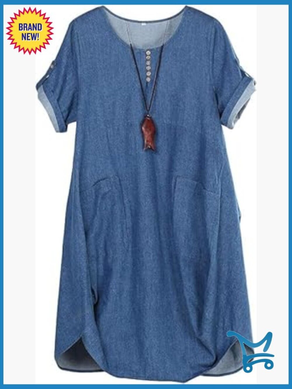 Ruffle Oversize Casual Midi Dress with Pockets